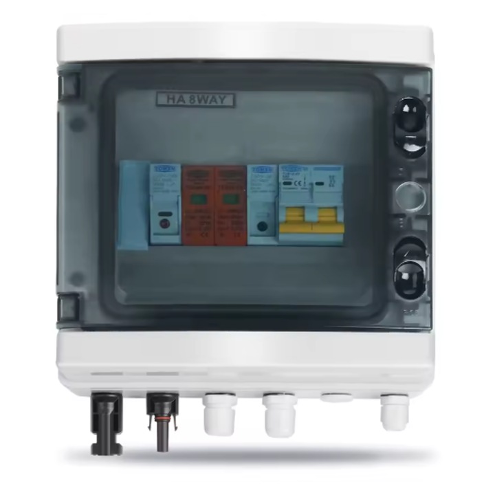 Cutie de distribuție solară fotovoltaică Mxm, protecție SPD, IP65, 600V DC