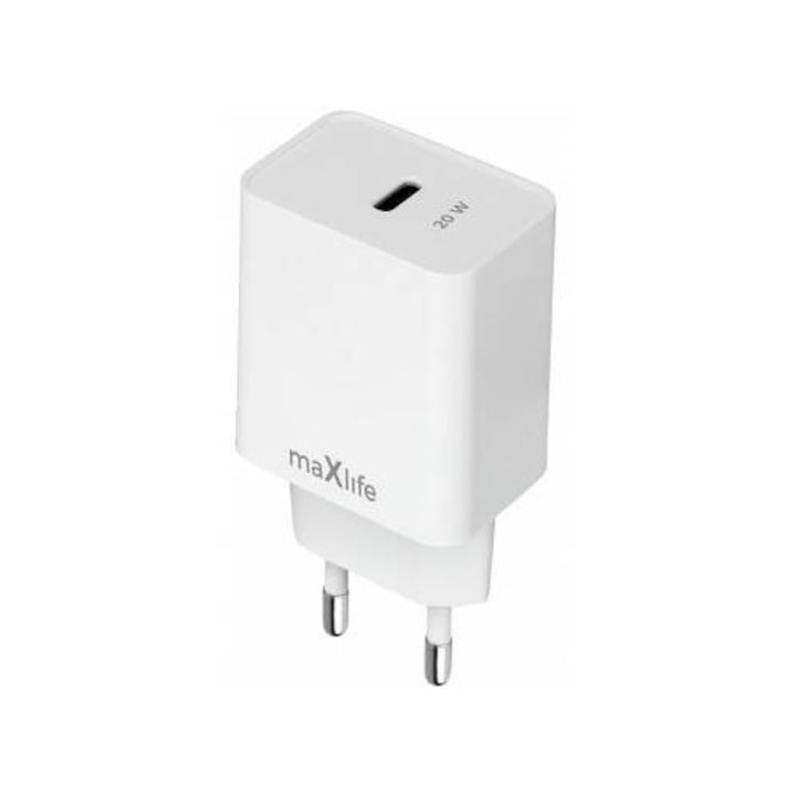 Incarcator Maxlife Retea MXTC-13-20C 20W 3A 1 x USB-C Alb