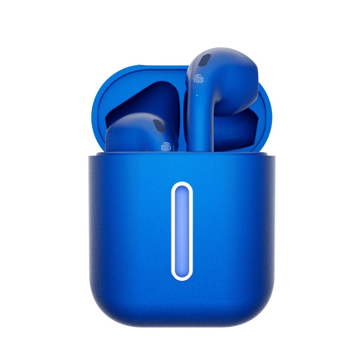 Casti wireless QCY AilyBuds Clear T32, 4 microfoane, Bluetooth 5.3, mov, 33x17x19mm