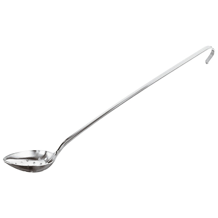 Lingura perforata, Paderno, monobloc, inox, lungime: 380mm