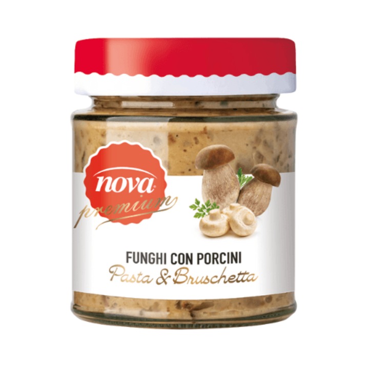 Crema de ciuperci pentru paste si bruschette, Nova, 140g