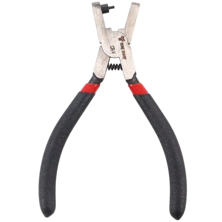 Bőrlikasztó fogó, övekhez, pénztárcákhoz, fekete