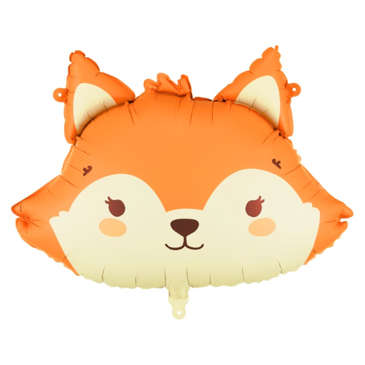 Balon folie vulpe – 57x42 cm, portocaliu si crem