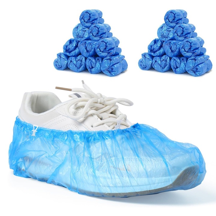 Botosei de Unica Folosinta cu Cleme pentru Dozator OS3.3, 20 buc, Protectii Impermeabile pentru Incaltaminte, impotriva Murdariei / Umezelii, Albastru