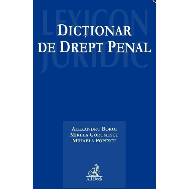 Dictionar de drept penal, Mihaela Popescu
