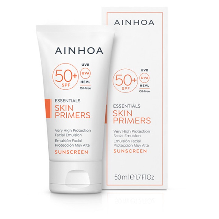 Emulsie faciala cu protectie inalta SPF 50 Skin Primers AINHOA - 50 ml