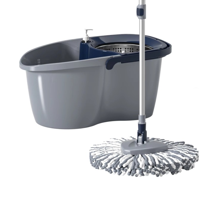 Set galeata cuva inox 5 litri cu mop – Curatare eficienta gresie, parchet si podele