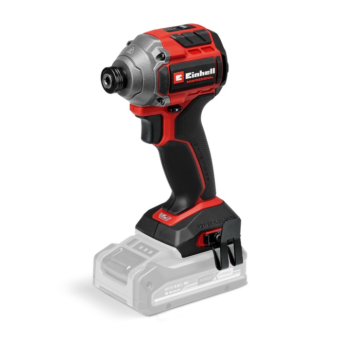 Filetanta cu impact pe acumulator Einhell Professional TP-CI 18/250-C Li BL-Solo Power X-Change, 18 V, cuplu 250 Nm, brushless, prindere hexagon interna, LED, fara baterie