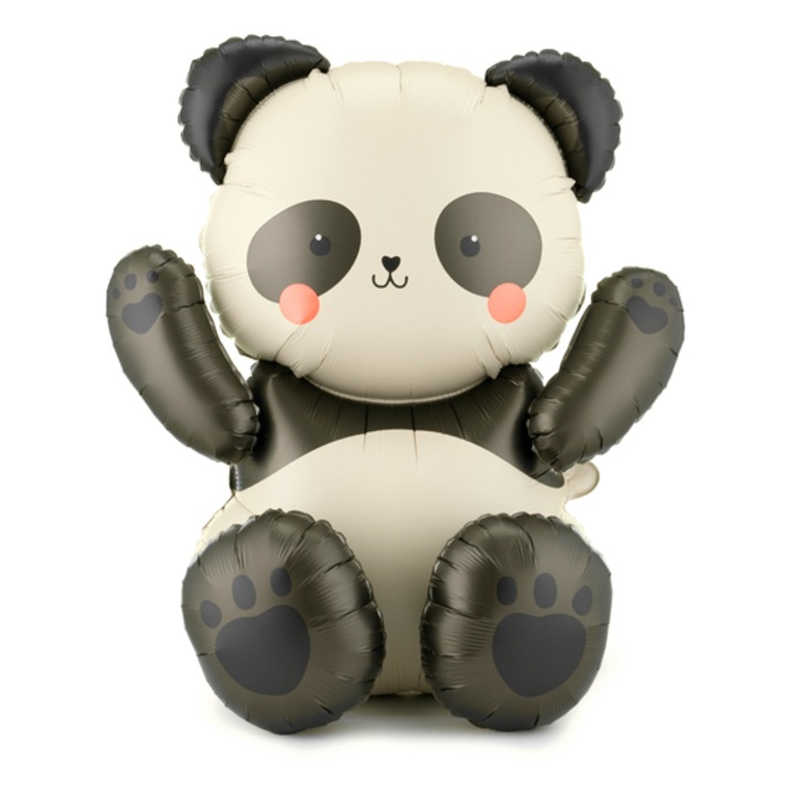 Balon din folie Panda (standing), 68x72cm, Alb/Negru