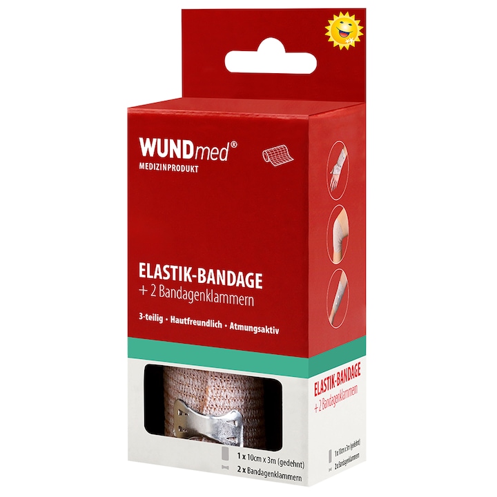 Orteza elastică WundMed pentru mână, textil, cu cleme