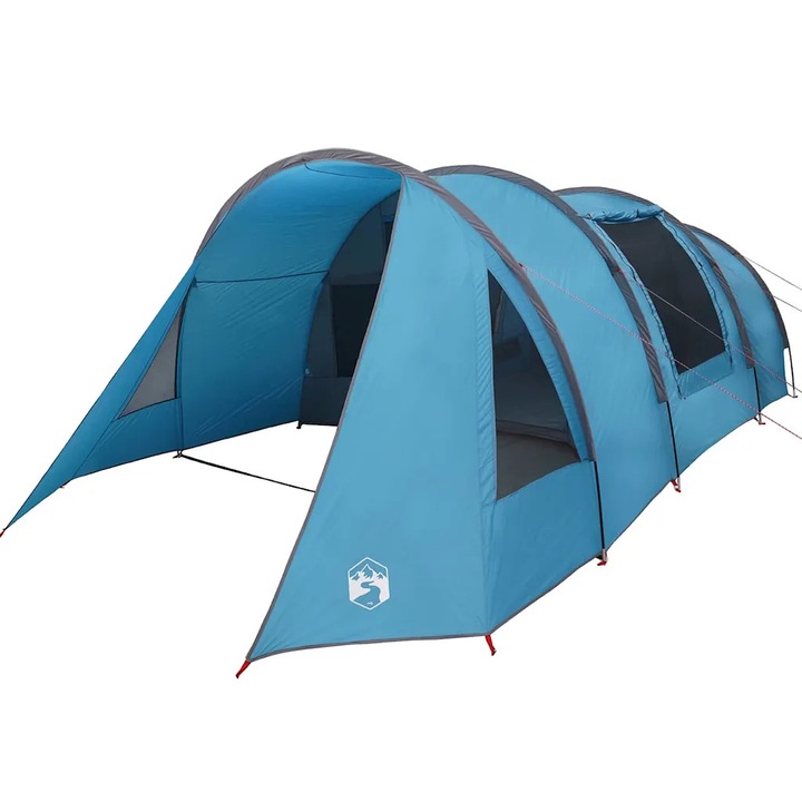 vidaXL Alagútsátor 4 fős tetővel Kék és Szürke 778 x 356 x 210 cm 42004039