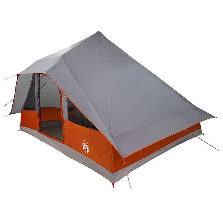 vidaXL Tipi sátor tetővel Szürke és narancs 364 x 281 x 257 cm taft 42000974