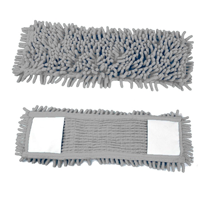 Set 2 rezerve mop Gri PAA-home compatibile cu mop plat 39x8.8 cm – Absorbtie eficienta si curatare uniforma