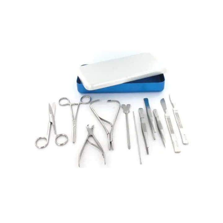 Set de 11 Instrumente Chirurgicale in Cutie de Aluminiu