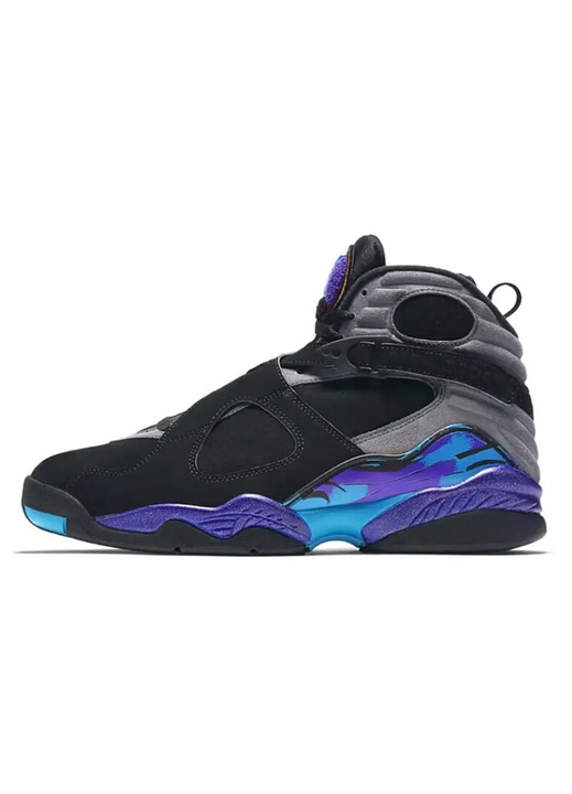 Pantofi sport Nike Air Jordan 8 Retro, Negru/Albastru, piele intoarsă, mărimea 42