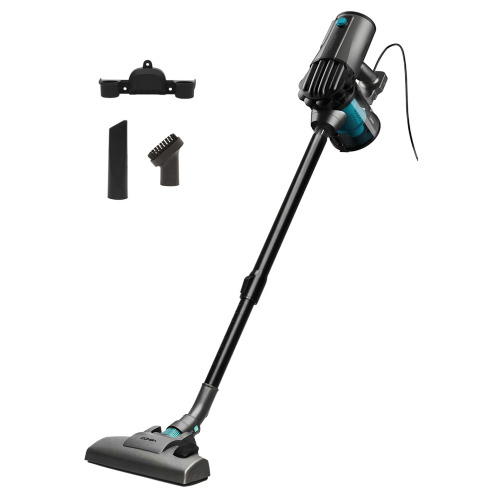 Aspirator vertical 2in1 Cecotec Conga ThunderBrush, 600W, tehnologie Cyclone, filtru hipoalergenic, gri, 33x121x13cm