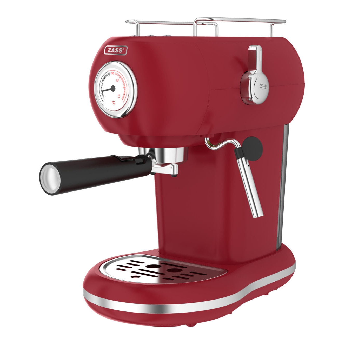 Expresor manual ZASS ZEM 15 Scarlet Sage, 15 bari, 1100W, rezervor 1.2L, sistem cappuccino