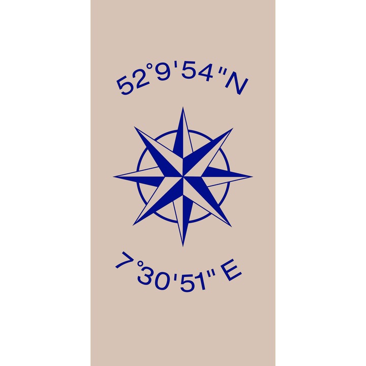 Плажна кърпа, 80x180см, 100% памук, хавлиена 430гр/м2, многоцветна, комплект 1