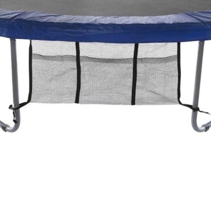 Джоб за обувки за батут Byox, Мрежест синтетичен плат, Прикрепя се към рамката на батута с ленти, Съвместимост: За батути с диаметър 182 cm/6 фута, 243 cm/8 фута и 304 cm/10 фута, 25 x 3 x 15 сантиметра, Черен