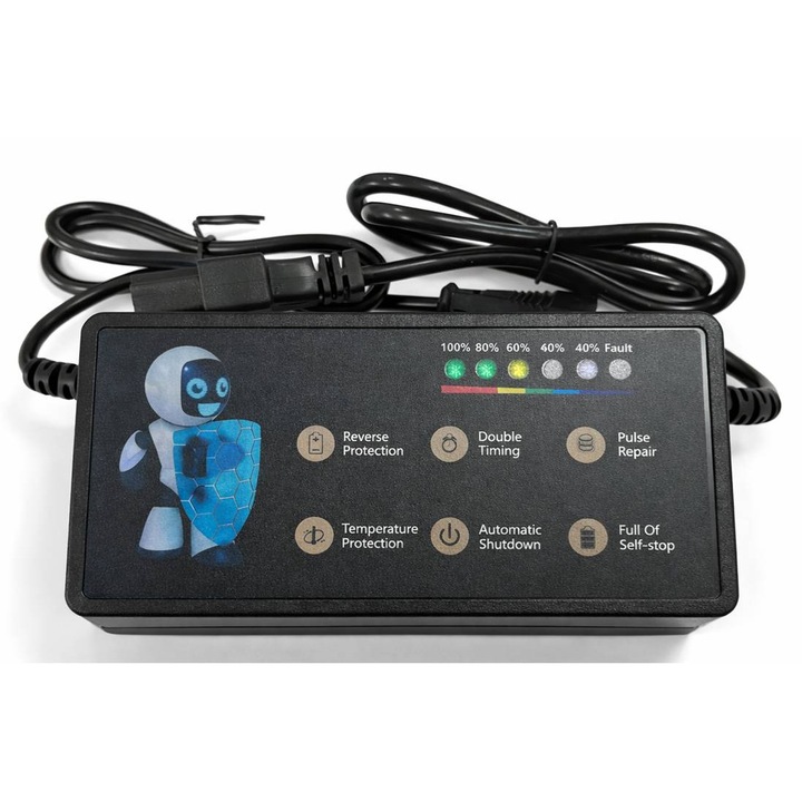 Adaptor de rețea, Stabilizat, Bicicletă electrică, Trotinetă, 3 pini IEC C13, 48VDC, 20Ah