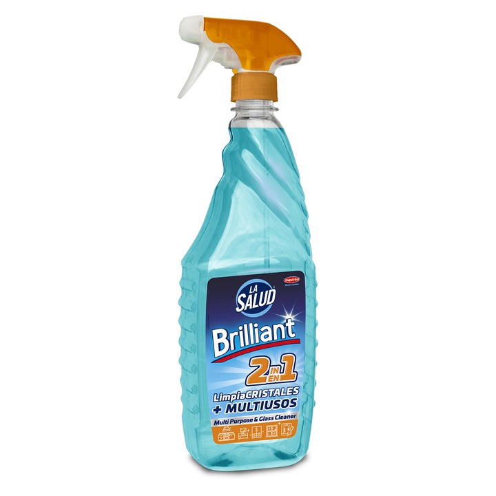 Solutie curatare geamuri, La Salud, 1 L, antistatic, pentru sticla si multisuprafete