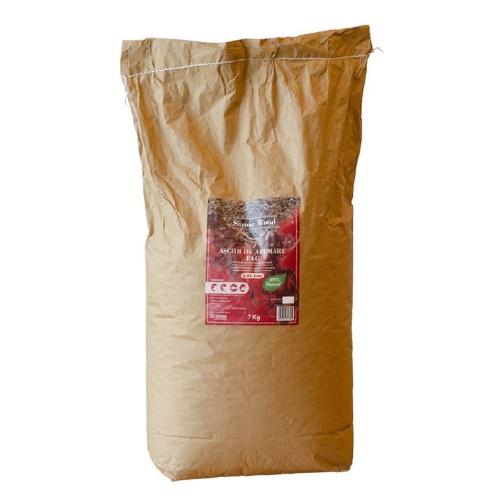 Aschii de afumare din lemn de fag 7 kg, granulatie 0.5–4 mm, 100% naturale pentru carne, peste si branzeturi, afumare traditionala