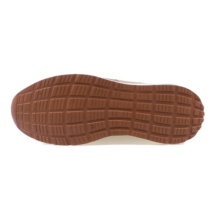 Pantofi barbati casual, Goretti, piele nabuc, bej inchis, 39 EU