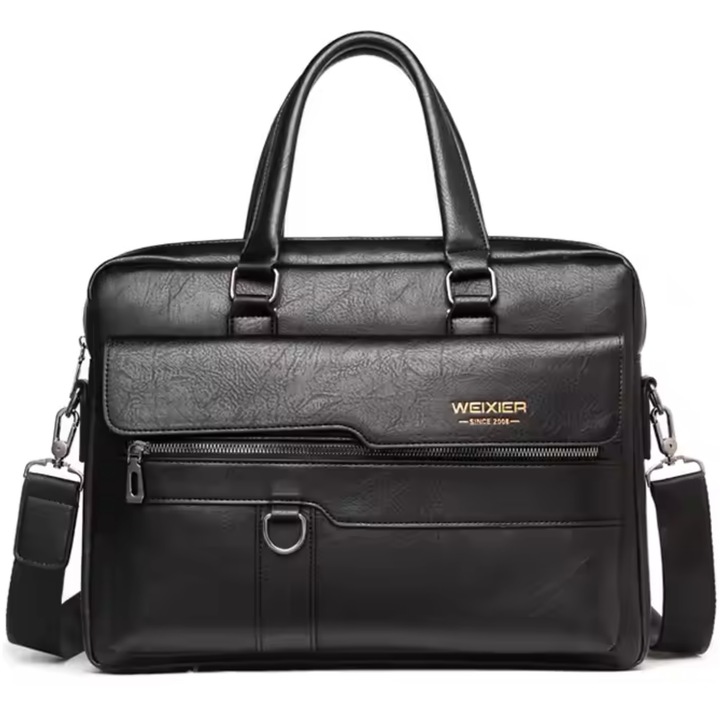 Geanta Crossbody pentru barbati WEIXIER GA-35542 - Neagra/Maxi