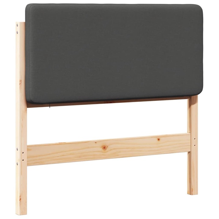 Tablie tapitata vidaXL, Maro si gri inchis 100 cm Lemn de pin masiv