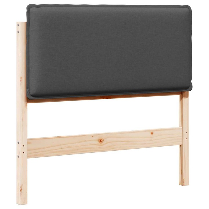 Tablie tapitata vidaXL, Gri Natural si Inchis 100 cm Lemn de pin masiv