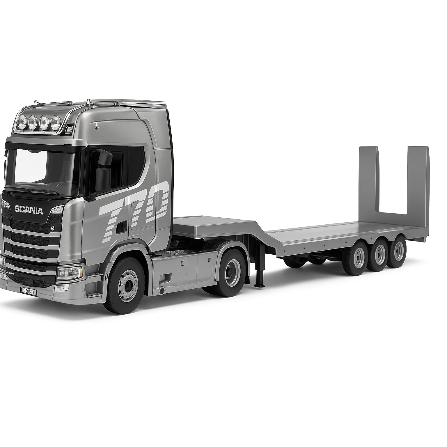 Camion telecomandat Huina Scania 770S, 1:18, 4WD, gri