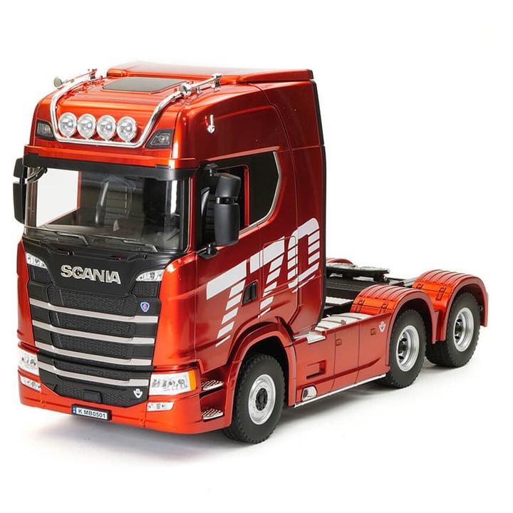 Camion telecomandat Huina Scania 770S, 4WD, rosu, 1:18, 392x166x244mm