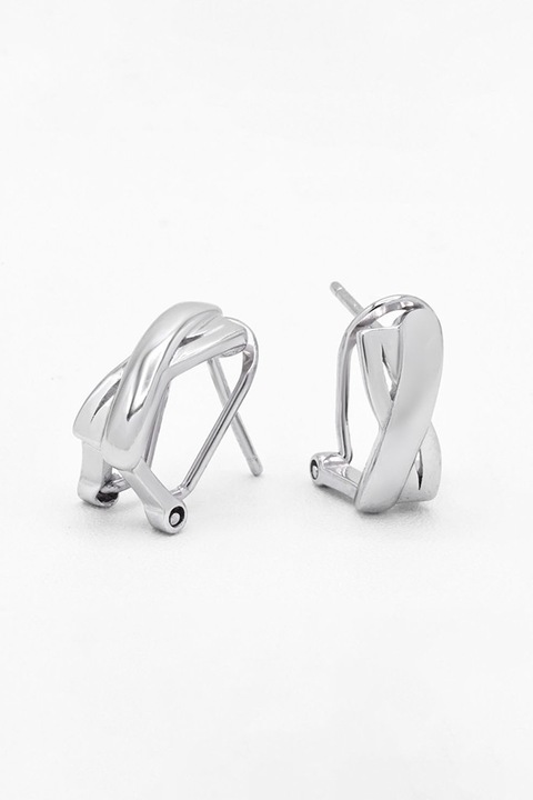 Rafaella, Ezüst fülbevaló keresztezett dizájnnal, Ezüstszín