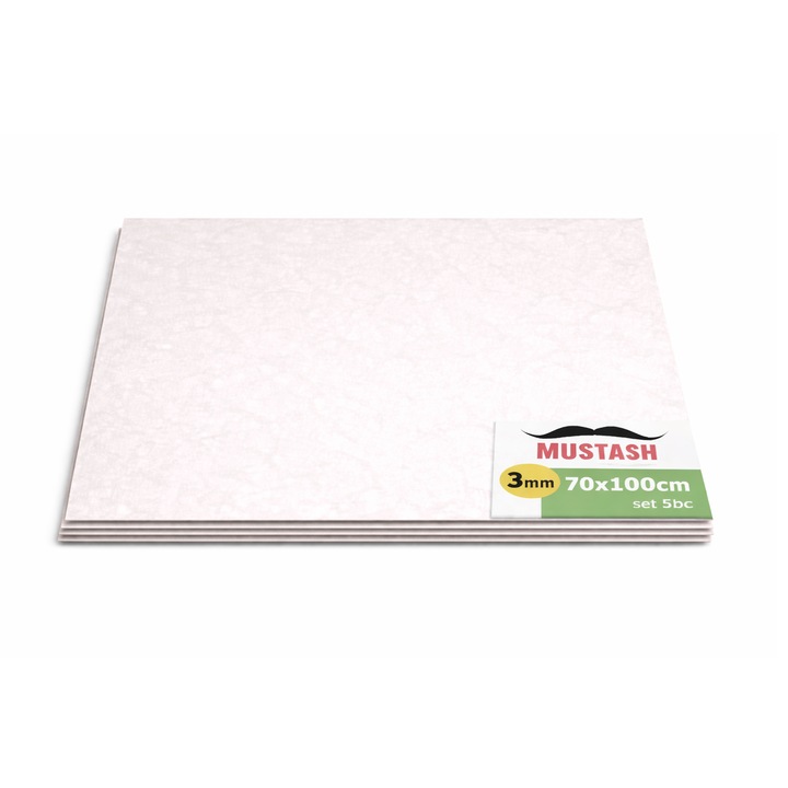 Carton legatorie rigid Mustash, grosime 3 mm, 70x100 cm, set 5 bucati