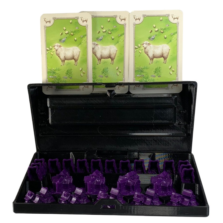 Cutie Piese Catan, organizator 3D, compact, durabil, set