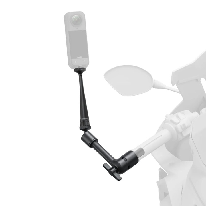 Suport Magic Arm pentru motocicleta, Insta360, montare universala pe ghidon, 360° rotire, set complet
