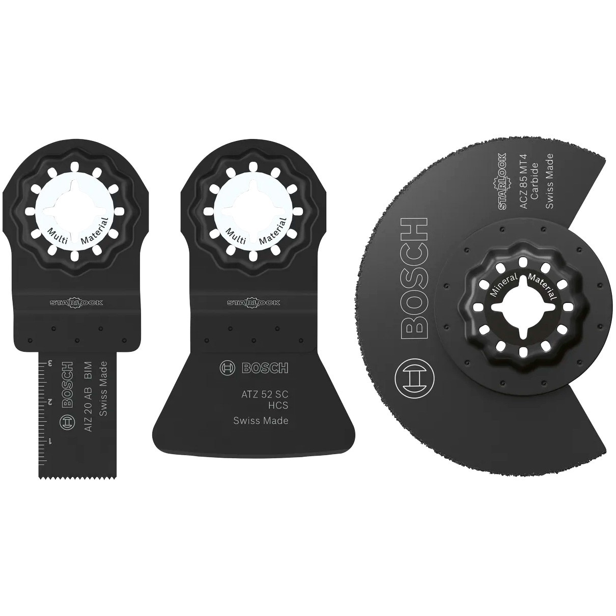 Set 3 panze multimaterial pentru multifunctional Bosch 2608669332, prindere Starlock, ACZ85MT4,AIZ20AB,ATZ52SC