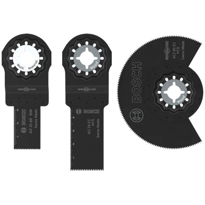 Set 3 panze pentru multifunctional lemn/metal moale Bosch 2608669333, ACZ 85EC,AIZ20AB,AIZ24EC