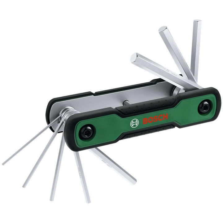 Set de chei hexagonale pliabile 8 în 1 Bosch 1600A039L7