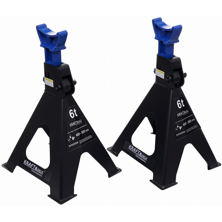 Комплект 2 кози за автомобили Kraft, капацитет 6 тона, 400x585 мм, механични