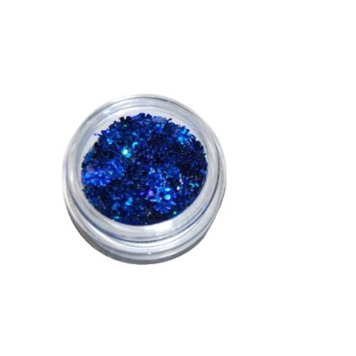 Decoratiuni unghii, Sunflower, holograma, albastru