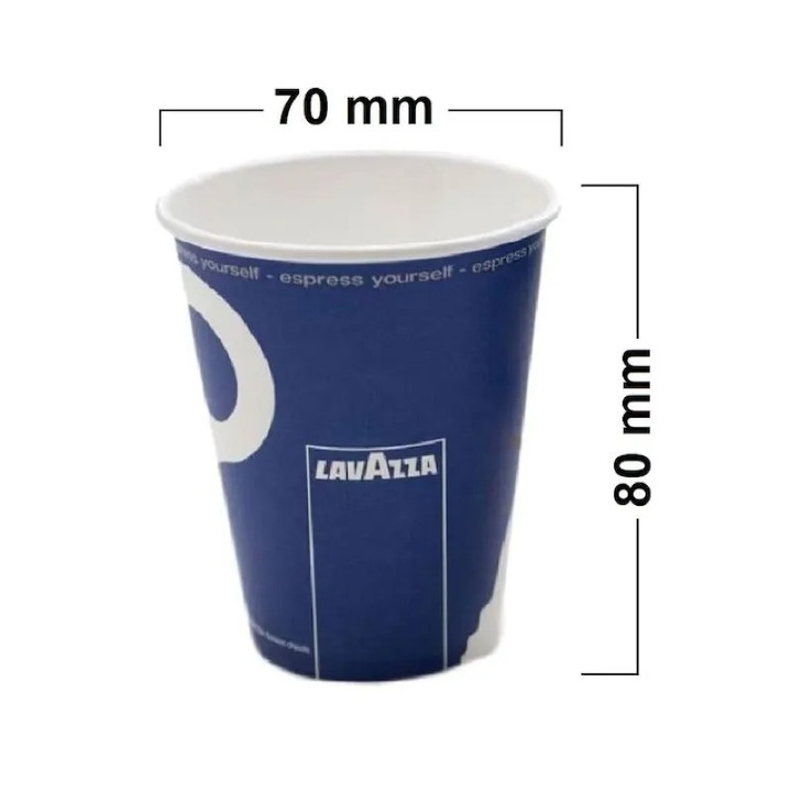 Pahare din carton imprimat Lavazza, 190 ml (50 buc/set)