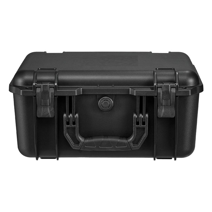 Caseta rigida pentru 4 x pistoale si munitie, 404x319x192 mm, IP67, Supapa de eliberare a presiunii