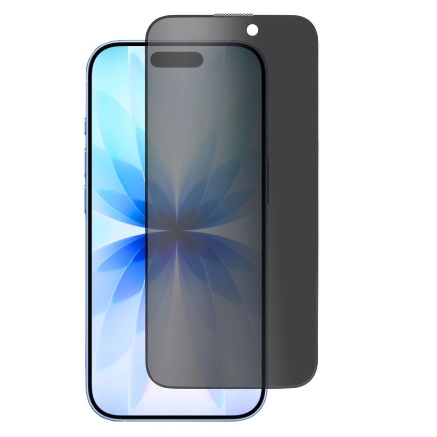 Folie sticla Privacy compatibila cu iPhone 17 / iPhone 17 Pro / iPhone 16 Pro, Full Glue, Sticla Securizata, Anti-Spy, Claritate HD, Aplicare Usoara, Negru