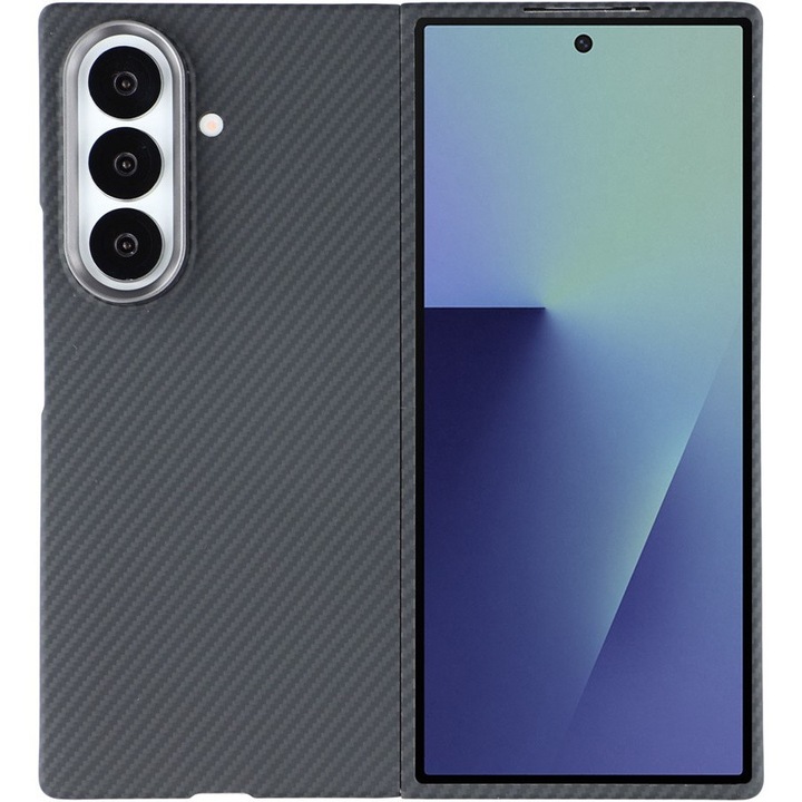 Husa pentru Samsung Galaxy Z Fold7, aramida, MagSafe, neagra, profil subtire