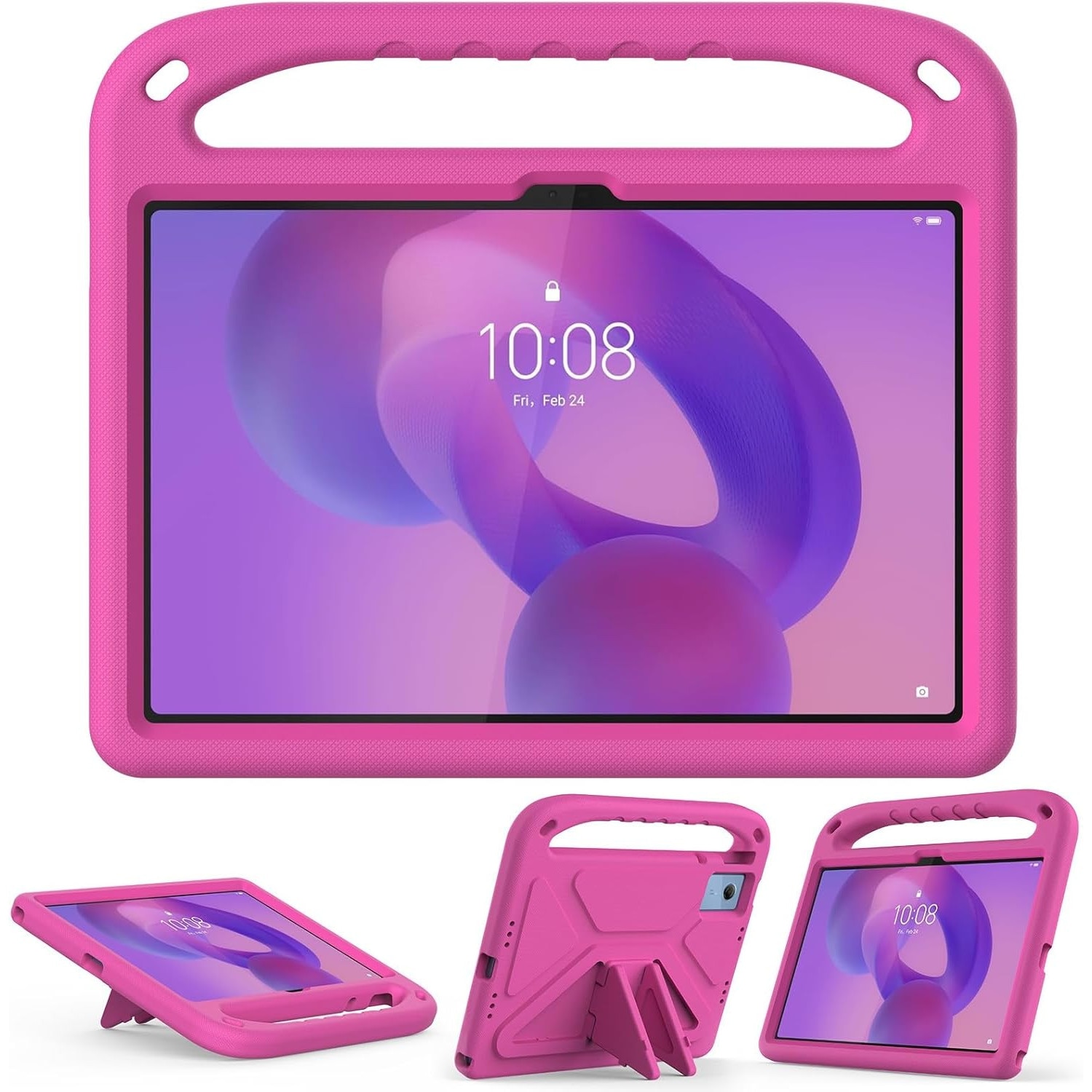 Husa pentru tableta, XGSM, pentru Lenovo Idea Tab 11" / Tab K11 11" (2 gen.), roz, cu maner, functie stand