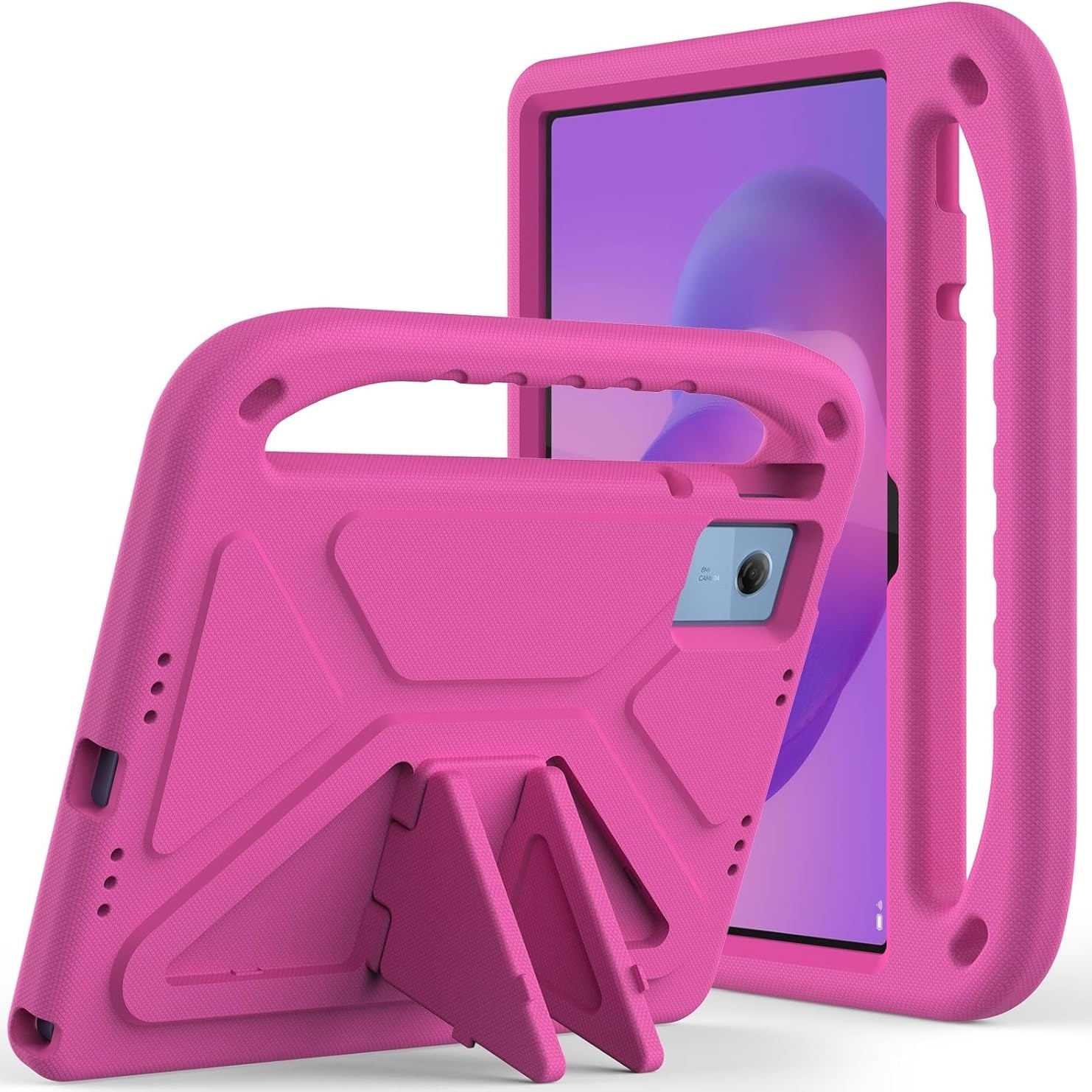 Husa pentru tableta, XGSM, pentru Lenovo Idea Tab 11" / Tab K11 11" (2 gen.), roz, cu maner, functie stand