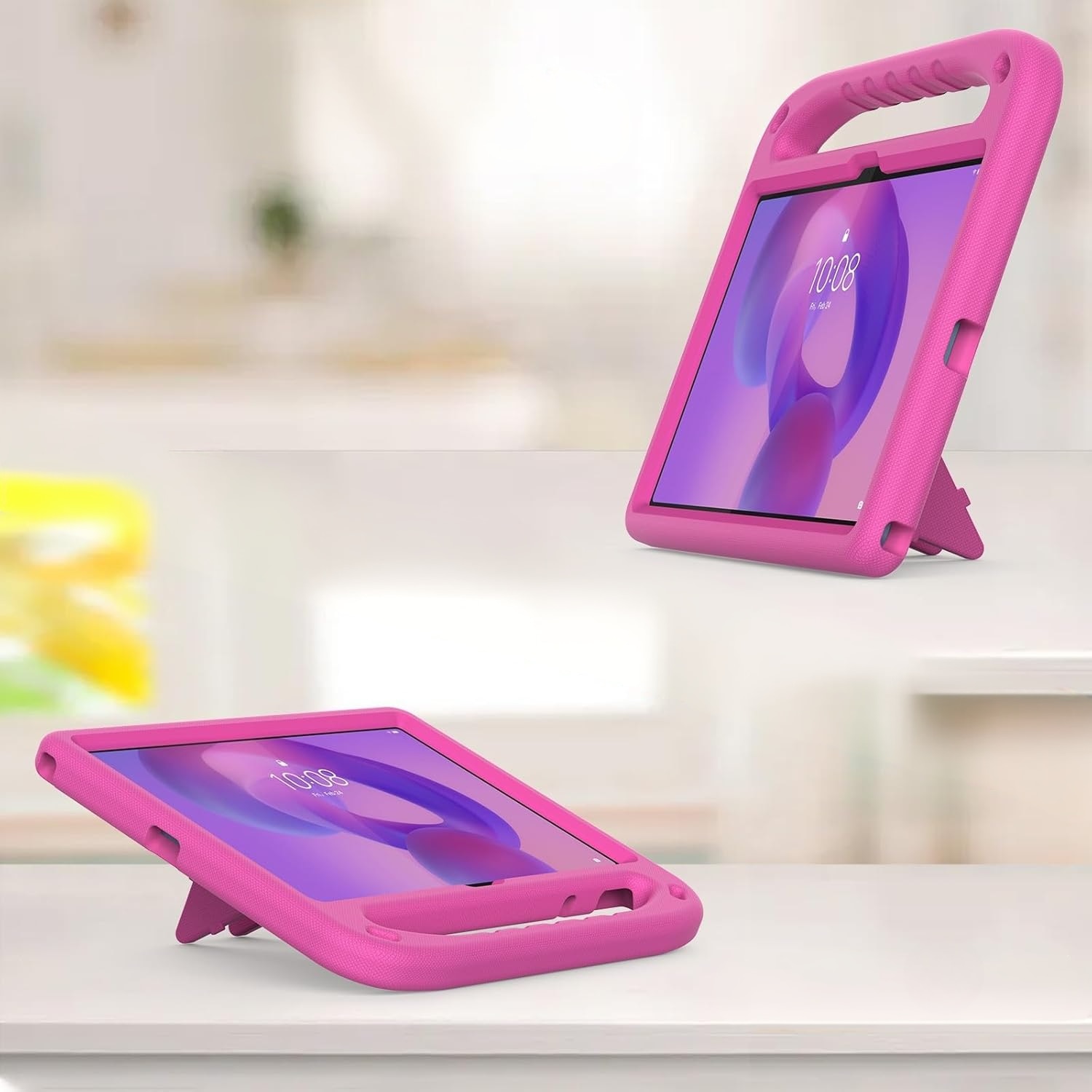 Husa pentru tableta, XGSM, pentru Lenovo Idea Tab 11" / Tab K11 11" (2 gen.), roz, cu maner, functie stand
