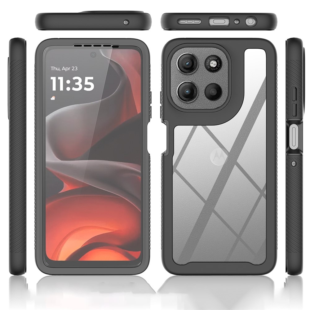 Husa telefon ERBORD pentru Motorola Moto G86 5G, shockproof, cu folie, neagra