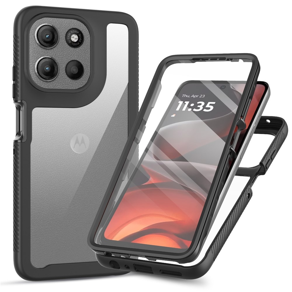 Husa telefon ERBORD pentru Motorola Moto G86 5G, shockproof, cu folie, neagra
